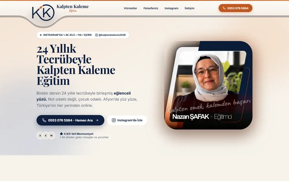 Kalpten Kaleme Eğitim logosu